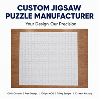 Puzzle Sublimasi Desain Cetak Kustom 500 Potong, Kertas Jigsaw Kosong yang Dapat Dicetak, Puzzle Karton