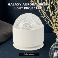 Petite veilleuse LED moderne en forme de galaxie, aurore boréale, ABS, changeant de couleur, blanc chaud, rechargeable par USB, télécommande