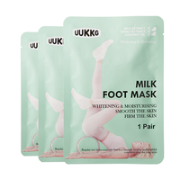 UUKKG 1 paire de chaussettes masques pour les pieds au lait de chèvre, hydratantes, exfoliantes, pour le soin de la peau, essentielles pour des pieds sains
