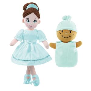 ブラックホワイトハンドメイドコットンラグぬいぐるみぬいぐるみかわいいぬいぐるみバレエ女の子のおもちゃ新生児ギフトベビードール - Product Image 3