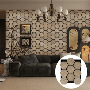 Dayin Tự Làm 3D Nghệ Thuật Gỗ Tường <span class=keywords><strong>MDF</strong></span> Cách Âm Akupanel Selfadhesive Gỗ Hình Lục Giác Acoustic Panels Cho Trang Trí Nội Thất - Product Image 1