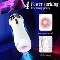 Masturbateur masculin intelligent OEM entièrement automatique avec aspiration, vibration, lecture vocale, Bluetooth, gaine vaginale et contrôle par application