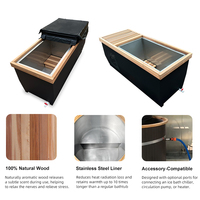 Precio de fábrica Thermo Wood Cold Plunge Ice Bañera 1HP Enfriador de agua Bañera de hidromasaje al aire libre con opción de madera de cedro