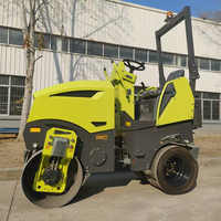Compacteur à rouleaux vibrant à double tambour de 2 tonnes et 3,5 tonnes, conception à tambour unique, mini-compacteur de construction, rouleau à pneus, prix