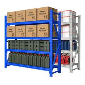 Étagère de supermarché multi-niveaux sur pied, robuste, pour entrepôt, en acier Q235, revêtement époxy - Product Image 1