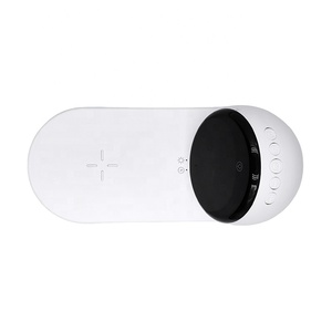 Altoparlante da Scrivania <span class=keywords><strong>4</strong></span> in 1 con Caricatore Wireless, Sveglia Digitale LED, Luce Notturna Ambientale e Macchina del Suono a Rumore Bianco per Camera da Letto - Product Image 2