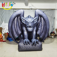Accessoires de décoration de cour d'Halloween Gargouille gonflable en pierre