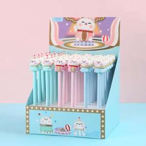 Dibujos animados <span class=keywords><strong>circo</strong></span> gatos azul plástico Gel pluma 0,5mm borrable lindo estudiante papelería - Product Image 2