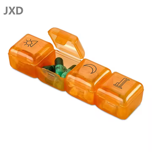 Juxinda กล่องยา4ช่องทุกวันจัดเก็บขนาดกะทัดรัดสำหรับใช้ในตอนเช้าถึงกลางคืนกล่องพลาสติกไม่มีปริมาณที่พลาดไปอยู่ตามกำหนดเวลา - Product Image 3