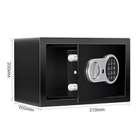 Coffre-fort domestique 2012 avec serrure électronique à code, clés d'urgence, en acier laminé à froid, épaisseur 3mm/1.5mm, pour protéger les biens personnels, fixation murale
