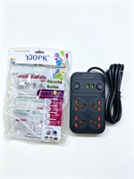 Multiprise YJOPK 2M avec interrupteurs doubles, obturateur de sécurité, prises multiples et ports USB-A et Type-C