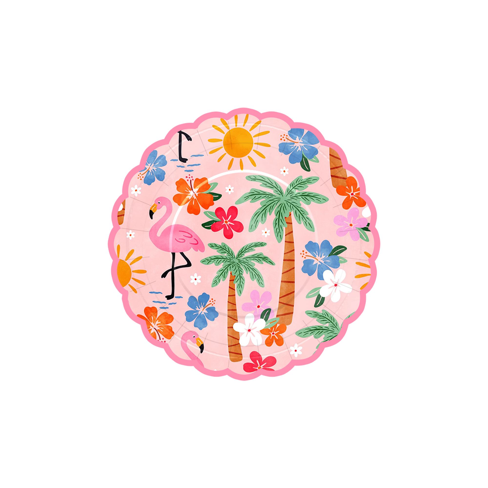 Assiette en carton de 7 pouces * 8 pièces