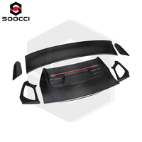 Aileron arrière double de style GT3RS en fibre de carbone sèche, diffuseur, séparateur, kit carrosserie universel pour Porsche 991.1 991.2