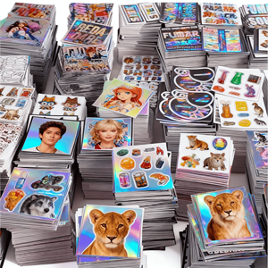 Custom Waterproof Printing <b>logo</b> Packaging Gloss Vinyl Holographic Custom Transfer <b>Sticker</b> - Product Image 2