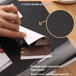 <span class=keywords><strong>Album</strong></span> <span class=keywords><strong>photo</strong></span> auto-adhésif en lin de grande capacité avec fenêtre pour la photographie en studio de bricolage - Product Image 2