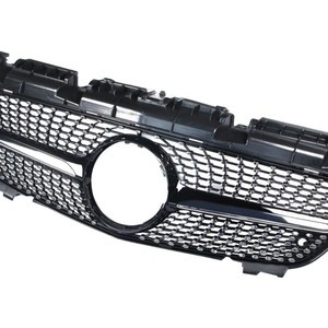 Mercedes-Benz SLK-Class R172 Front Grille ABS <b>Plastic</b> Black Silver <b>Mesh</b> Bumper Modification Part - Product Image 2