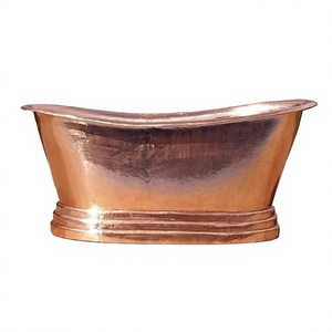 Baignoire de luxe en cuivre pour villa, baignoire autoportante en cuivre avec finition polie pour villas, hôtels, complexes hôteliers et salles de bain haut de gamme - Product Image 1