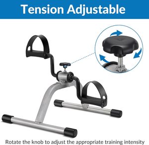Vélo d'exercice pliable réglable avec pédales pour la remise en forme à domicile ou la rééducation au bureau - Prix usine - Product Image 6