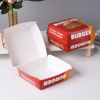 YBLPAK - Envases Desechables Tipo Concha para Hamburguesas, Cajas de Papel Kraft para Llevar Hamburguesas, Aperitivos, Postres, Comida Callejera y Sándwiches