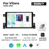 DUDUAUTO pour Suzuki Vitara 2005-2015, système multimédia Android modifié pour voiture, navigation Bluetooth, Car-play, écran de recul