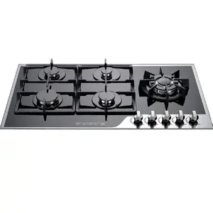 Built in Gas Hob Cooktop Gas Cooker with 5 Burners Gas Stove JY-G5033