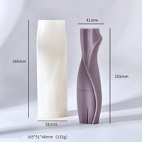 LifeTop Vase Forme Silicone Bougie Moules Pilier Bougie Moules Silicone 3D Bouteille Moules pour La Maison Table Décor