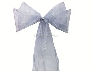 Ruban de chaise en organza de couleur assortie, pas cher, pour les fournitures de mariage et d'événements, décoration de fête - Product Image 5