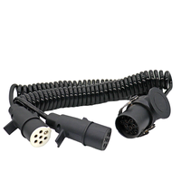 Câble d'extension de remorque européenne à 7 broches haute conductivité, gaine en PVC robuste, prise 12V 7 voies pour remorques européennes