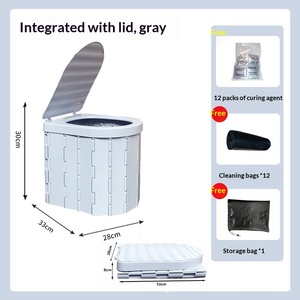 Toilettes pliables pour véhicule, extérieur, ABS, étanches, anti-odeurs, petites, pour le <span class=keywords><strong>camping</strong></span> en voiture, adultes, enfants, usage d'urgence - Product Image 3