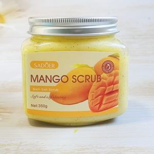 Exfoliante de sal de baño de frutas de Venta caliente VC perla blanqueamiento cara y crema exfoliante corporal para el cuidado de la piel exfoliante de melocotón amarillo granada - Product Image 2