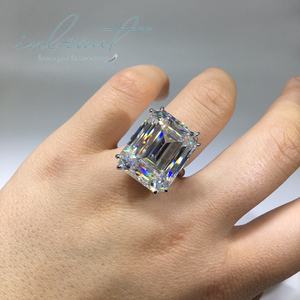 Серебряное 925, оригинальное бриллиантовое кольцо, 20 карат - Product Image 4