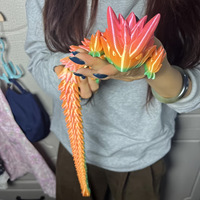 Nuevo modelo de figura de dragón sin dientes impresa en 3D, el más vendido transfronterizo, juguete colorido articulado, adorno de cabeza grande para
