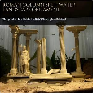Romeinse Kolom Poseidon Figuur Ornament Voor Aquaria & Accessoires <span class=keywords><strong>Aquarium</strong></span> Landschap Decoratie - Product Image 2