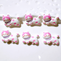 Breloques fines en résine, motifs animaux mignons (chats, chiens) en action, pour loisirs créatifs, boucles de chaussures, gobelets, accessoires pour cheveux, Noël