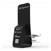 Misign présentoir en tissu imprimé personnalisé métallique double face léger en aluminium portable TV iPad stand salon professionnel