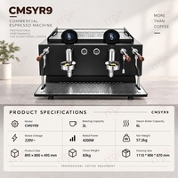 Machine à expresso semi-automatique à pression variable ITOP 2 Group Multi Boiler avec affichage numérique et chaudière en acier inoxydable