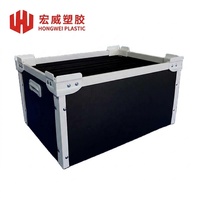 Boîte en plastique ondulé PP recyclé pliable et empilable carrée pour l'emballage de produits chimiques industriels en chaîne du froid, logo/graphisme personnalisé