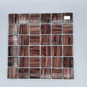 Hersteller individuell gemachte Glas-Mosaikfliesen Gold-Wandbild 327 × 327 Schwimmbad-Mosaikfliesen