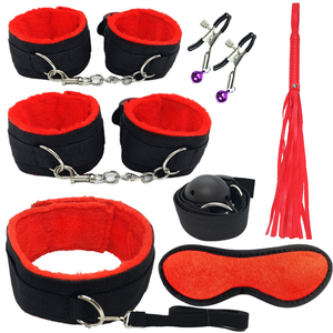 <span class=keywords><strong>Jeu</strong></span> pour adulte SM Sex Toys 7-26 Set Menottes de retenue et peluche Bondage BDSM <span class=keywords><strong>Couple</strong></span> Sex Dildo & Anal Plug pour femme - Product Image 5