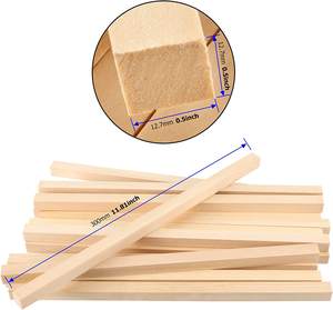 Varillas cuadradas de madera de pino de haya personalizadas, productos de moda, baratas, <span class=keywords><strong>12</strong></span> pulgadas, 1/2 - Product Image 4