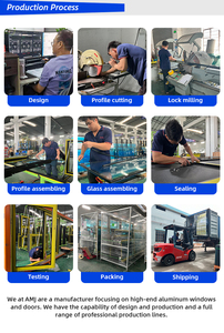 Cửa sổ và cửa ra vào cửa sổ nhôm khung cửa sổ tùy chỉnh kim loại mái hiên Kích thước cửa sổ - Product Image 6