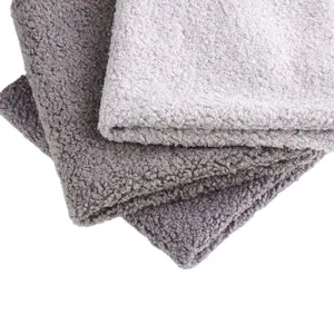 High Quality 100% Polyester Upholstery Sherpa Fleece Knitted Boucle Fabric Stain Resistance Easy Clean Sofa Fabric