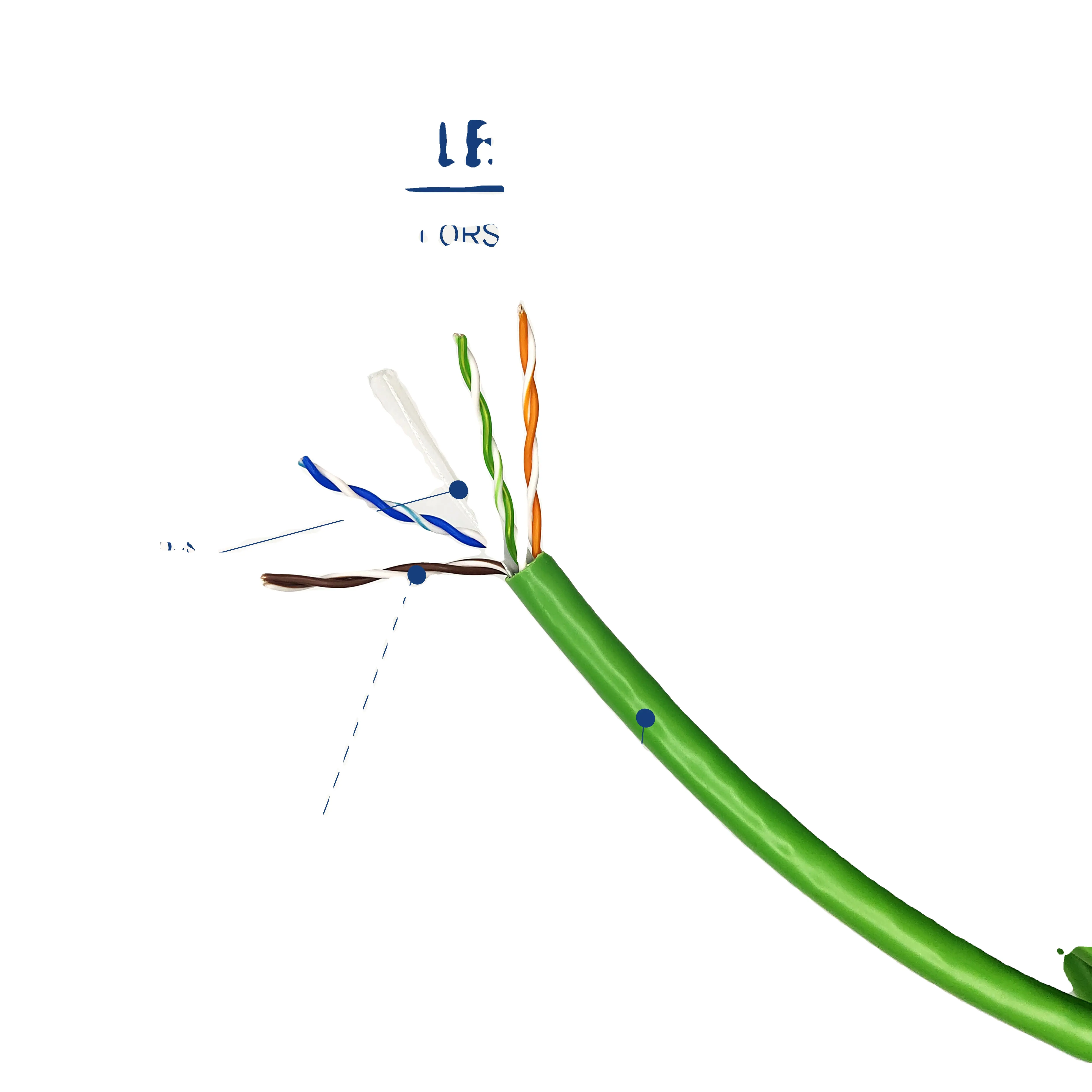 Hoge Kwaliteit Ul Cmp Gecertificeerde Ethernet Netwerk Datakabel Draad 23awg Cat6 Utp Bc Pvc Jasje Lan Kabel