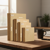 Carnet de composition personnalisé à couverture rigide en papier kraft, ligné, 38 feuilles, format A4/B5/A5/A6, pour l'école, les étudiants et les enfants