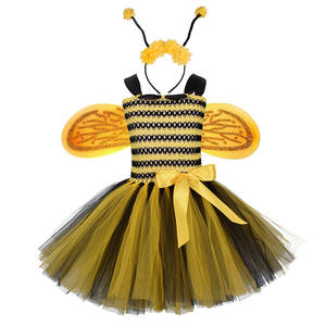 Disfraz de Abeja Burbuja para Niñas, Vestido de Princesa con Tutú Amarillo a Rayas para Fiesta de Cumpleaños - Product Image 1