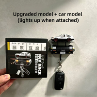 Porte-clés mural AE86 avec lumière, décoration créative modèle de voiture, support de rangement pour clés