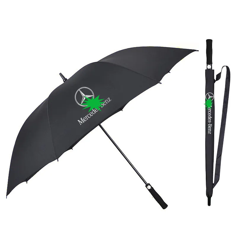 High Quality 2-3 People Big straight Umbrella Custom Print Logo Golf Straight Umbrella Strong Windproof Large Umbrella