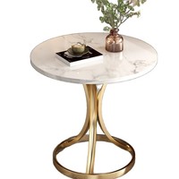 Table d'appoint ronde mobile en pierre frittée de luxe, table d'appoint minimaliste pour canapé, balcon, salon, meubles de maison