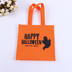 Оптовая продажа, корзина для Хэллоуина, сумки для трюков или лакомств, портативные подарочные сумки для вечеринок, конфеты, нетканые сумки для украшения Хэллоуина - Product Image 3