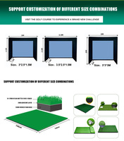 Kit de simulateur de golf commercial personnalisé, enclos intérieur avec écran d'impact et filet de cage sur mesure pour l'entraînement